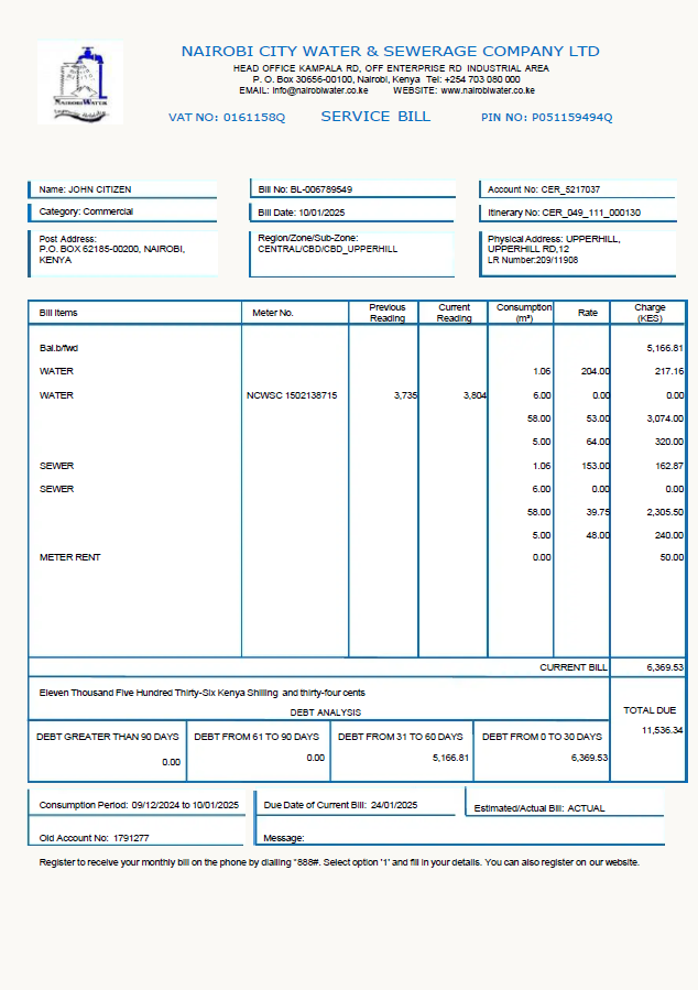  Minol USA business utility bill 